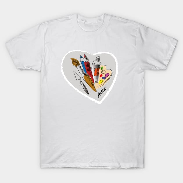 Artist tools T-Shirt by Elena Akopian